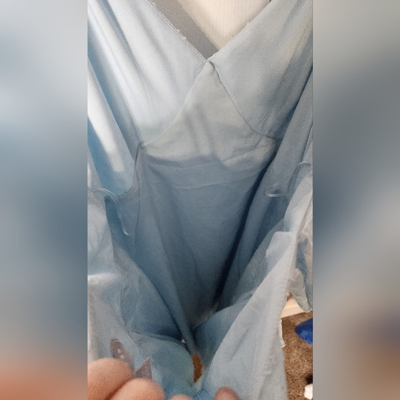 Chelsea 28 Women's Ruffle Neck Midi Dress in Blue Falls Size M - Picture 9 of 15